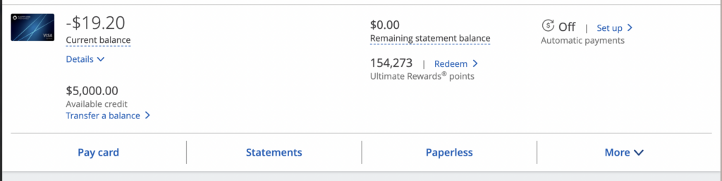 Screenshot Chase Ultimate Rewards