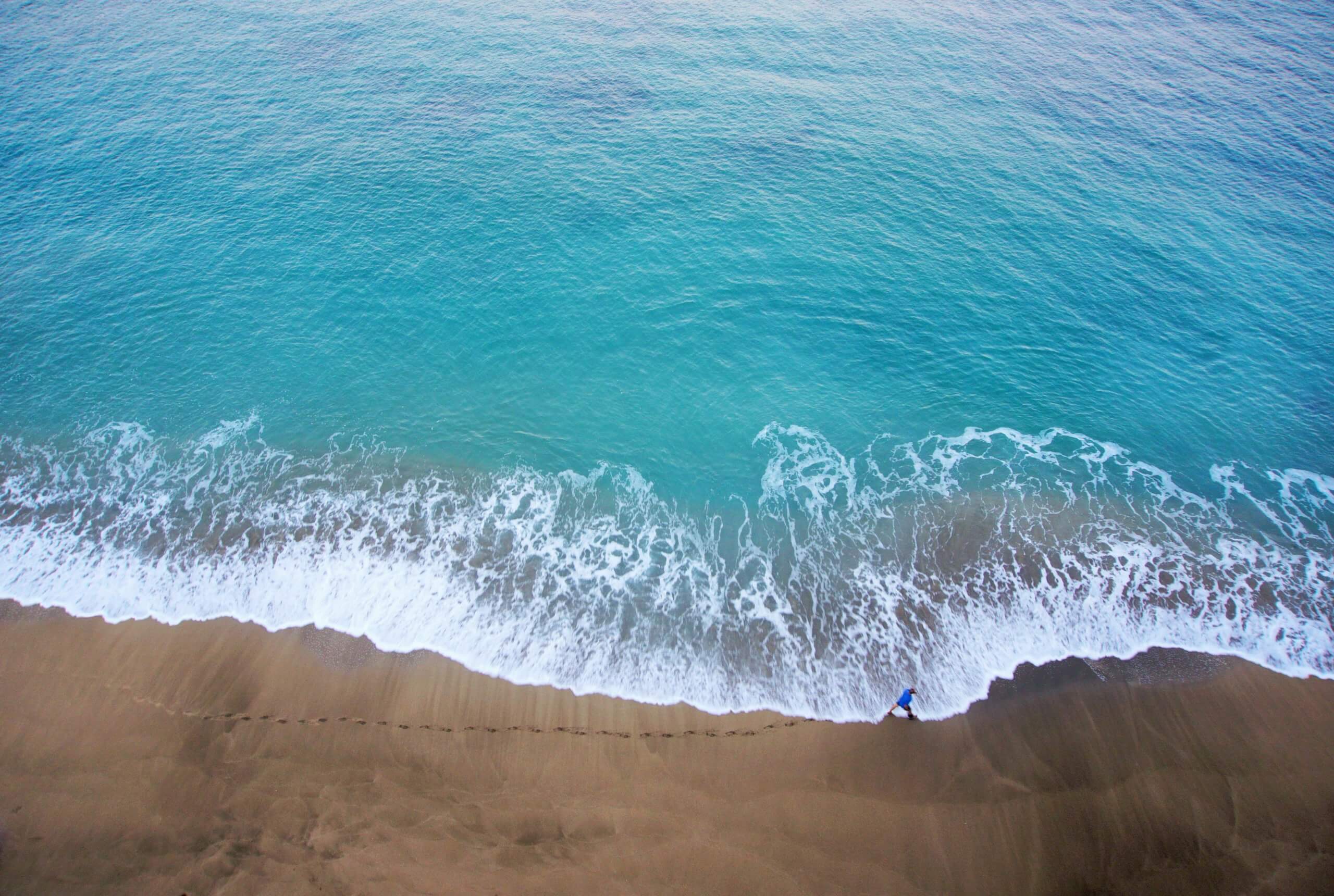 Person walking on beach