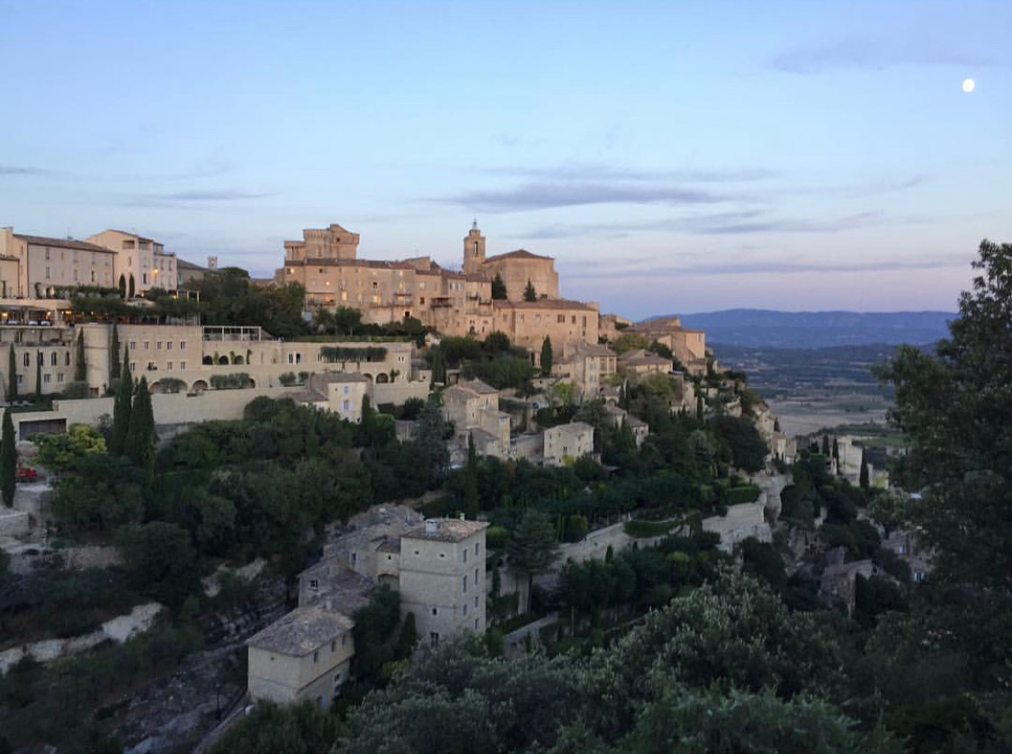 Gordes, France at evening