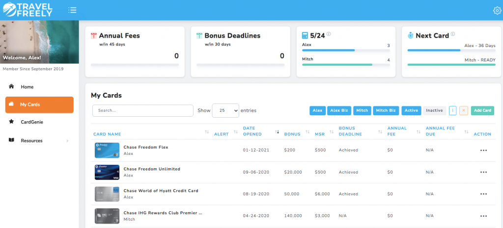 Travel Freely My Cards