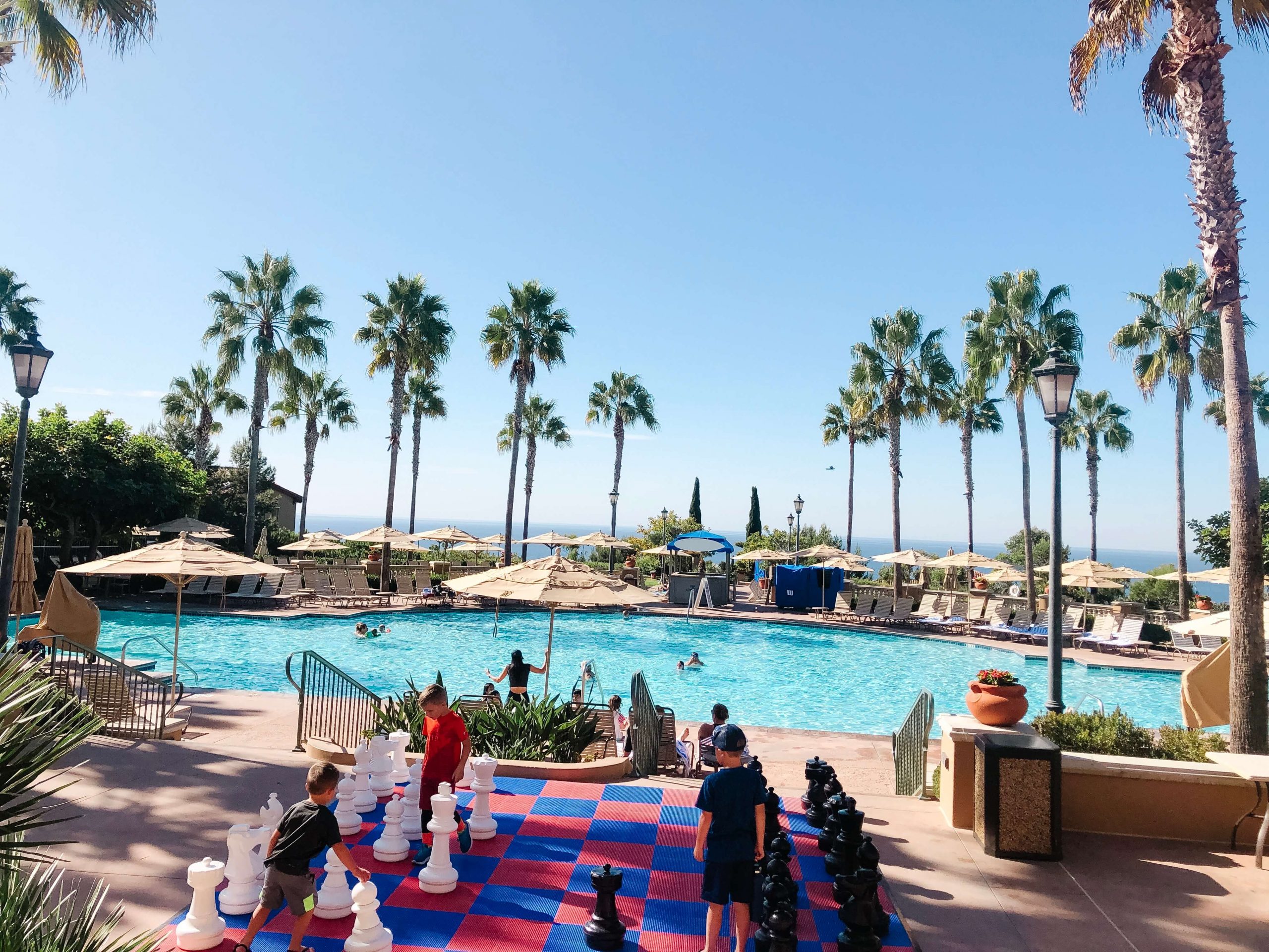 Marriott Newport Coast Villas main pool with chess