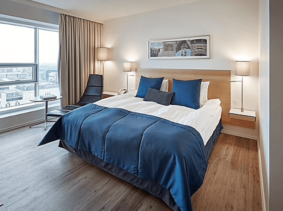Crowne Plaza hotel room in Copenhagen