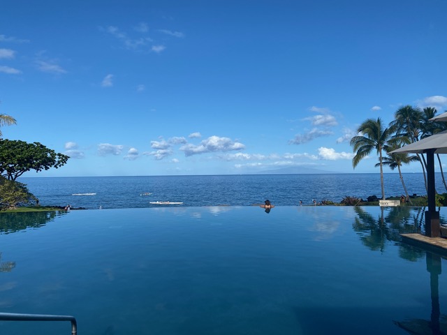 Infinity pool overlooking ocean