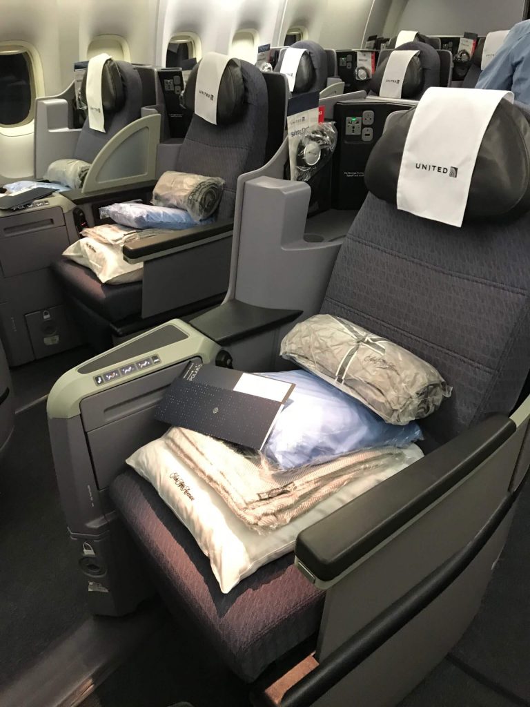 United Airlines Business Class seat
