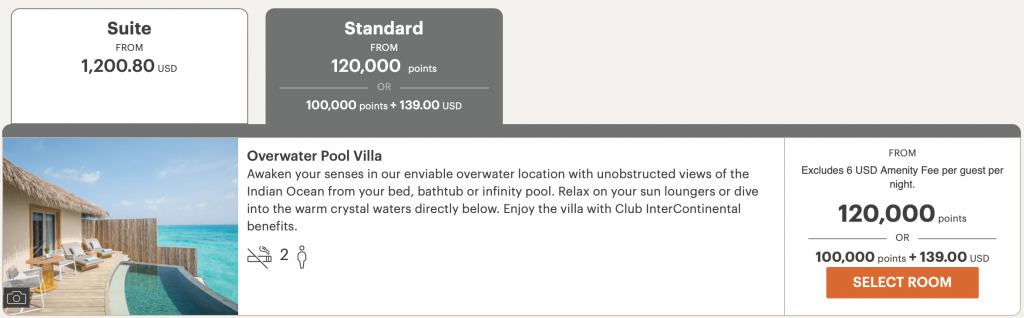 IHG Maldives prices