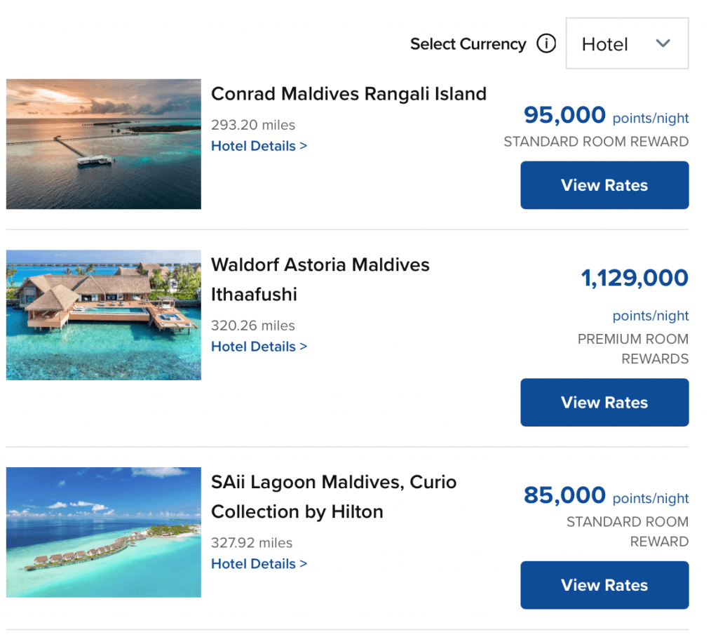 Hilton award stays in the Maldives screenshot
