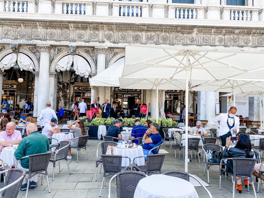 Outdoor seating at restaurant