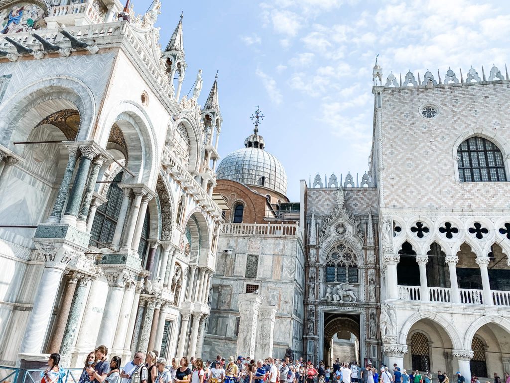 large white ornate building with spires