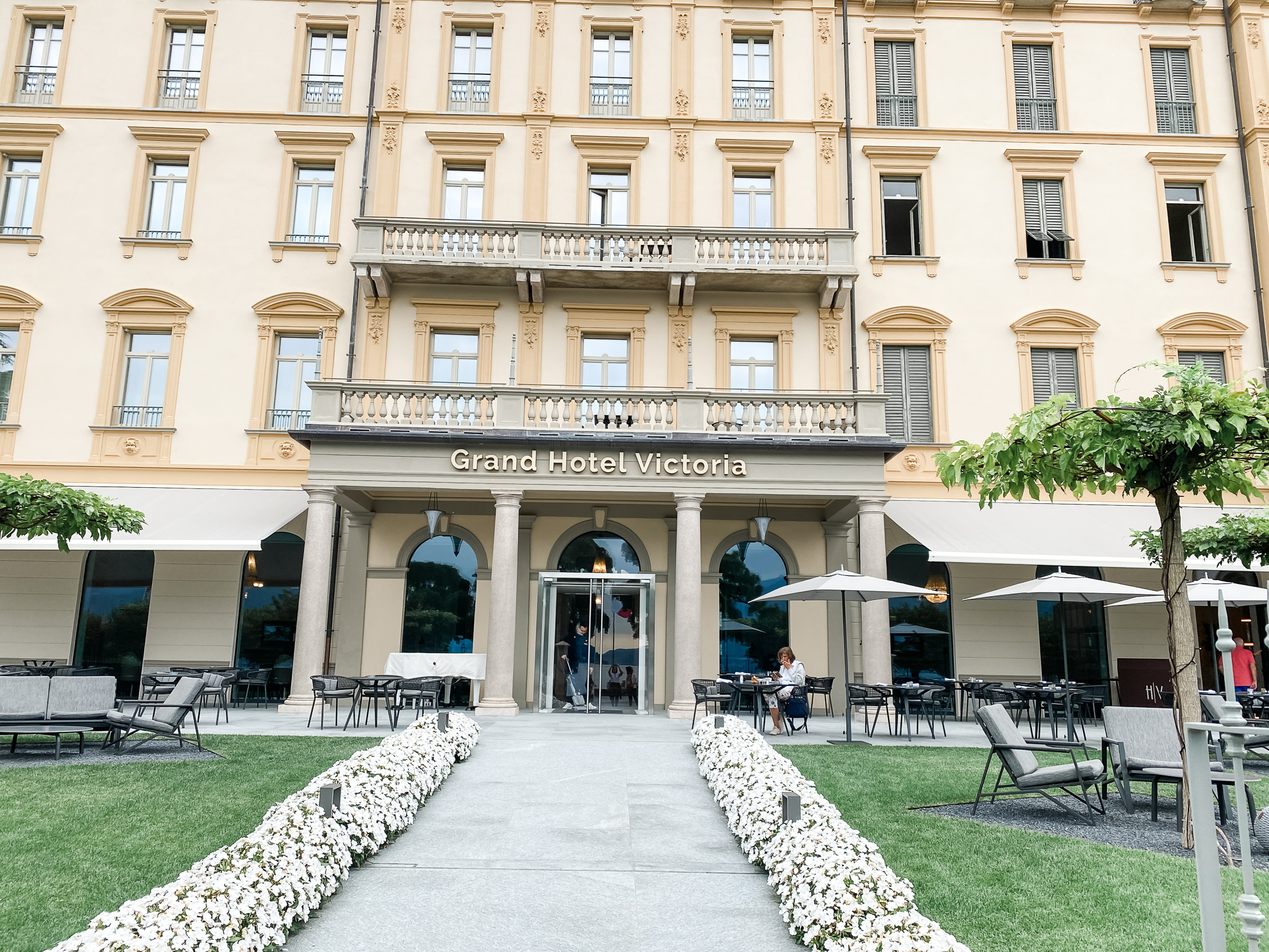 Large white building