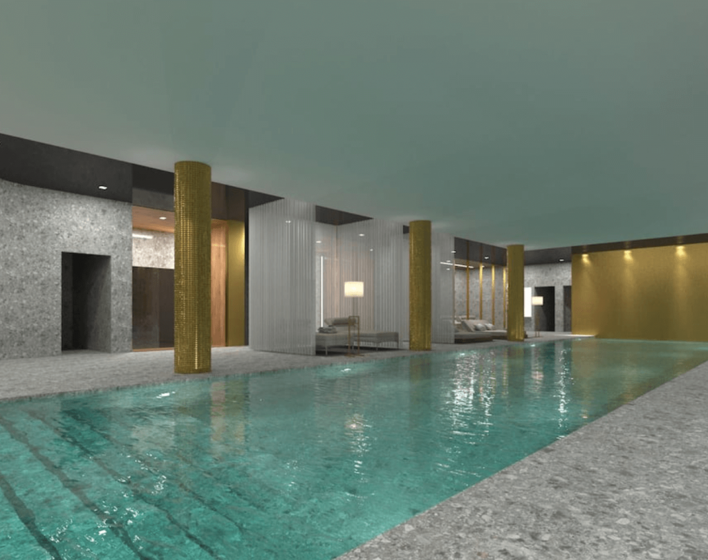 Turquoise waters in spa