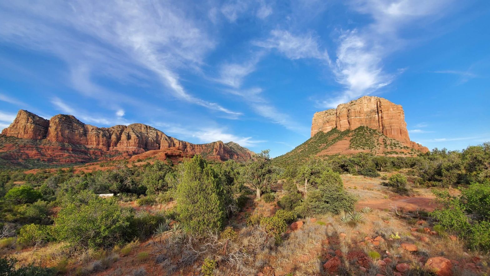 Red Rock Mountains in Desert