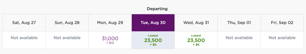 Screenshot Virgin Atlantic