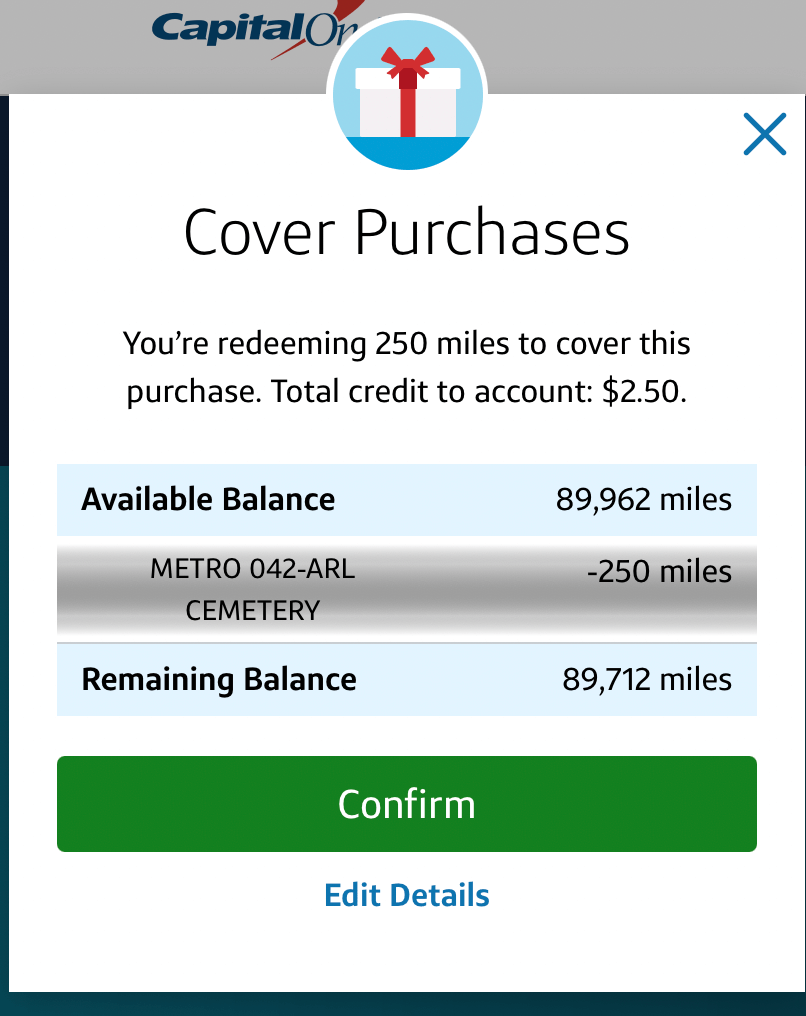 Screenshot Capital One
