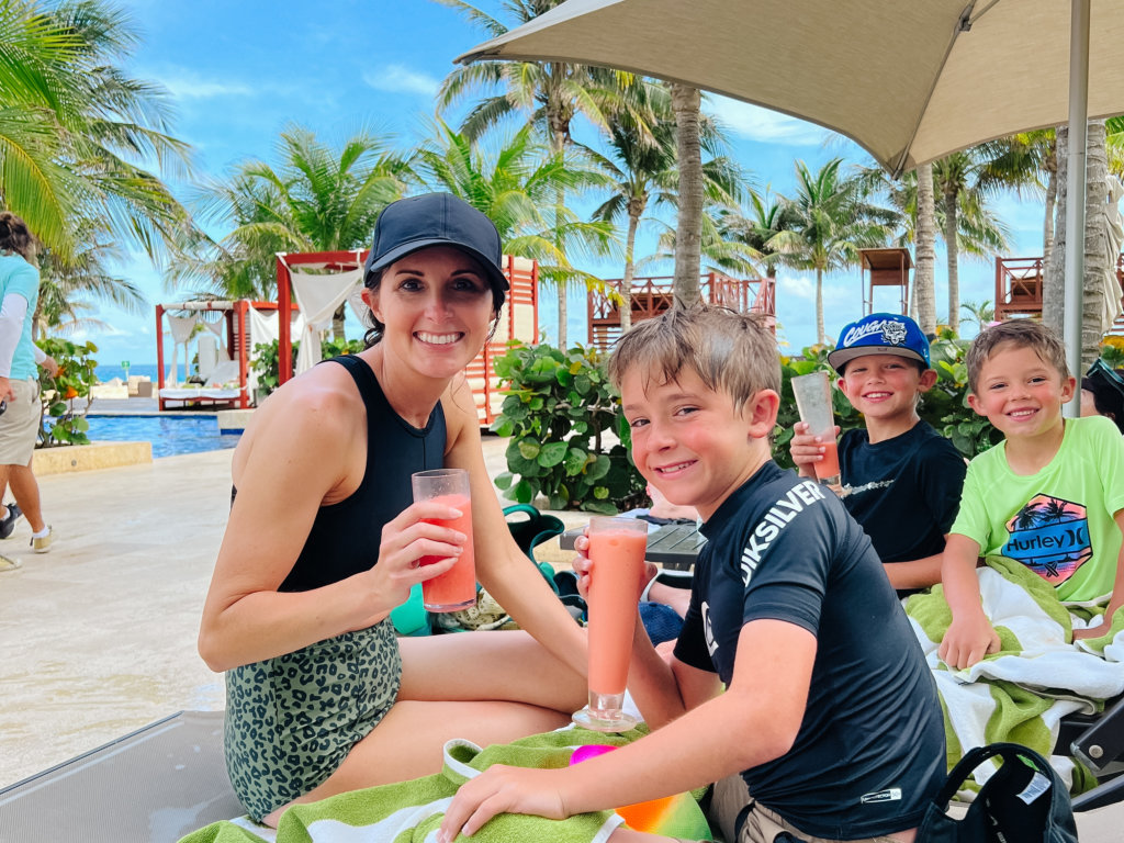 Hyatt Ziva poolside drinks