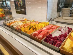 Hyatt Ziva buffet fruit on platters