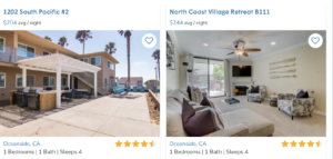 Screenshot Vacasa Rentals