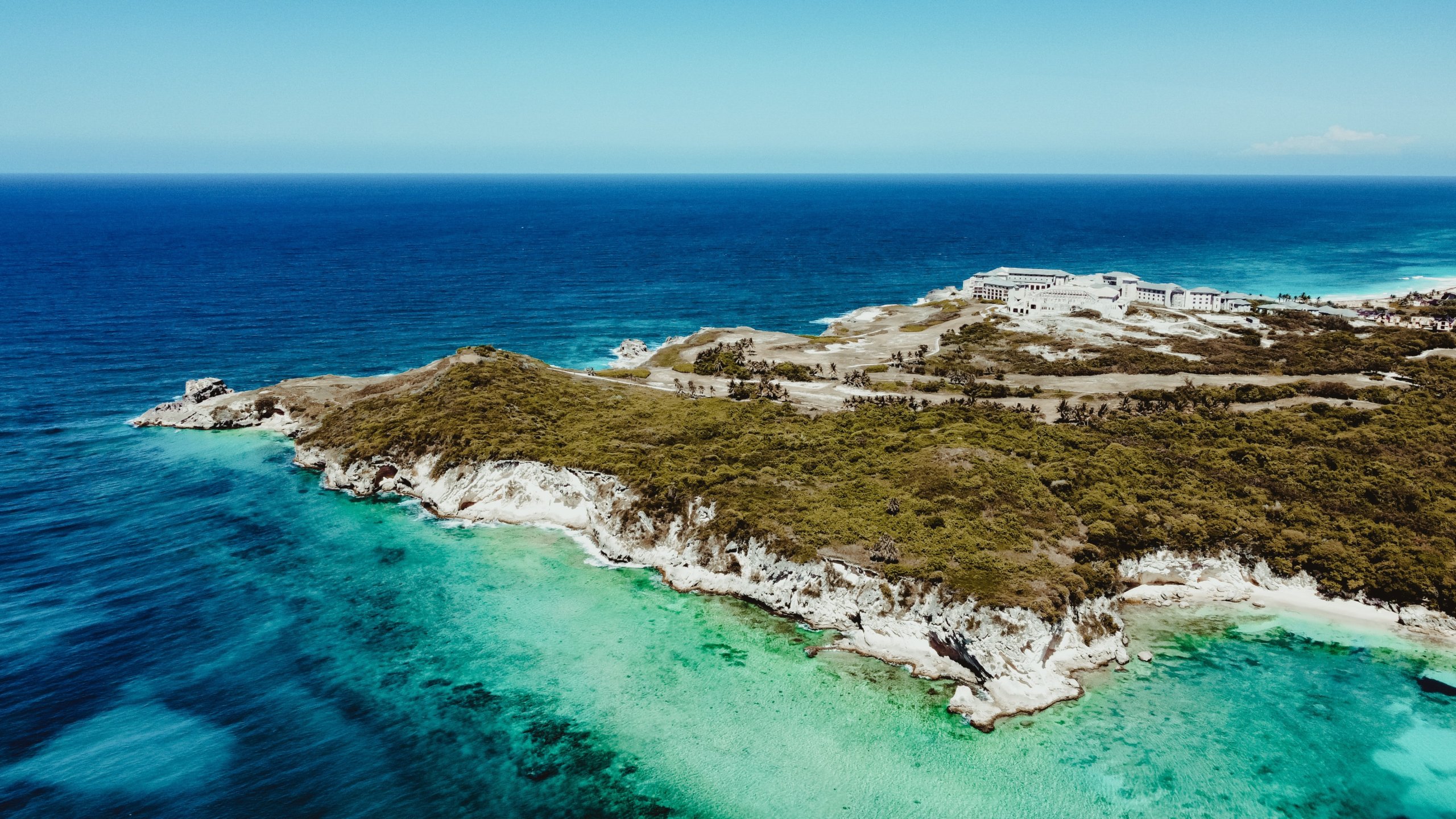 White sand surrounded by turquoise water