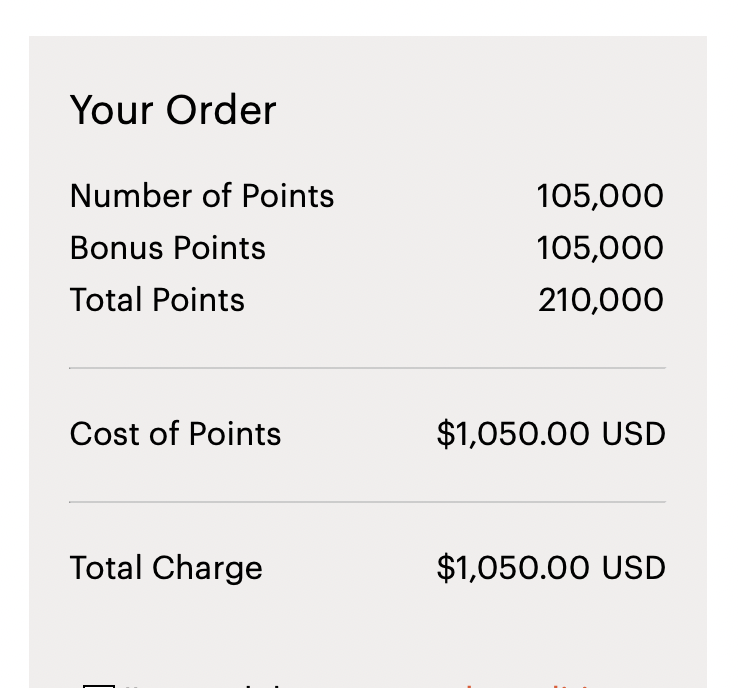 Screenshot points purchase