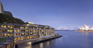 Hotel looking over water across from Sydney Opera House