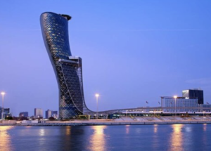 Tall hotel near water