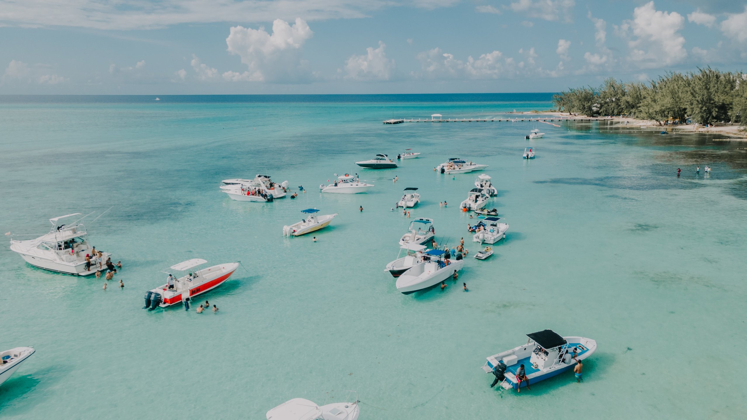 Boats in blue water