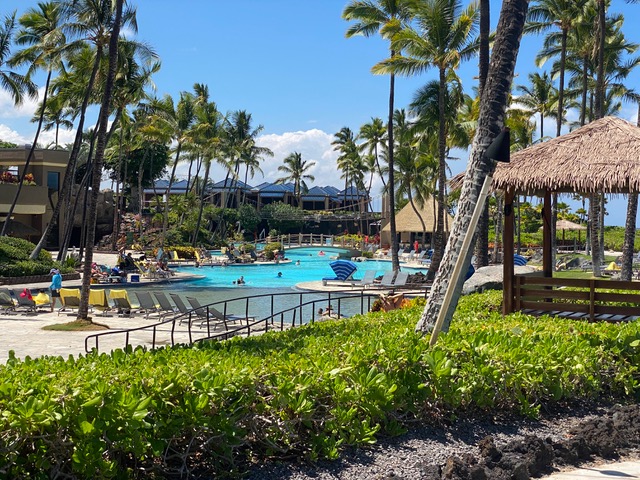 Hotel resort and pool area