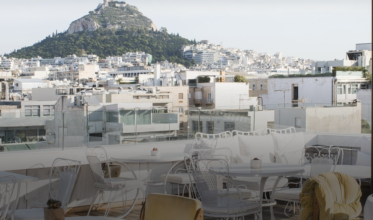 Hotel that has Acropolis in background