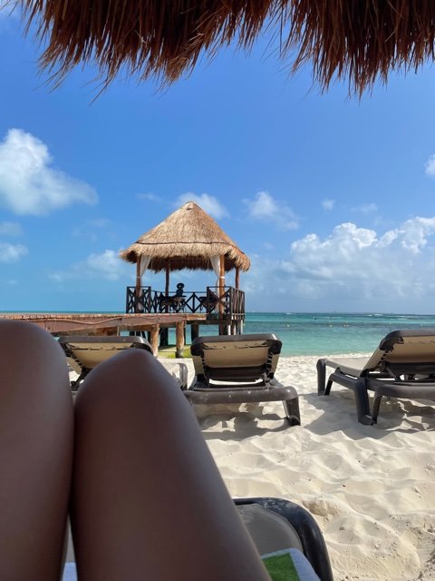 sand, water and a pier