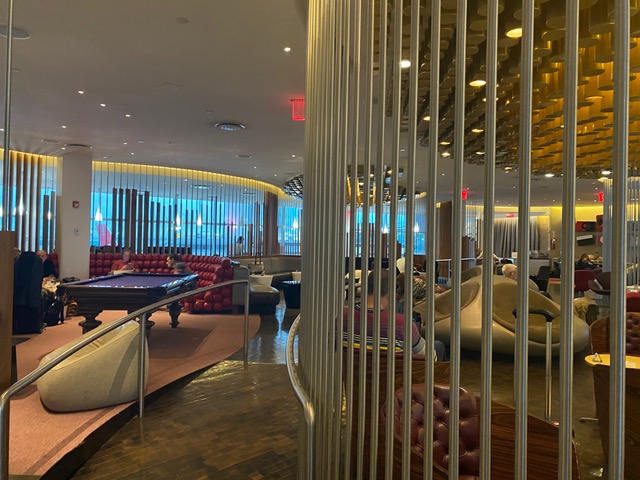 Lounge with pool table int it