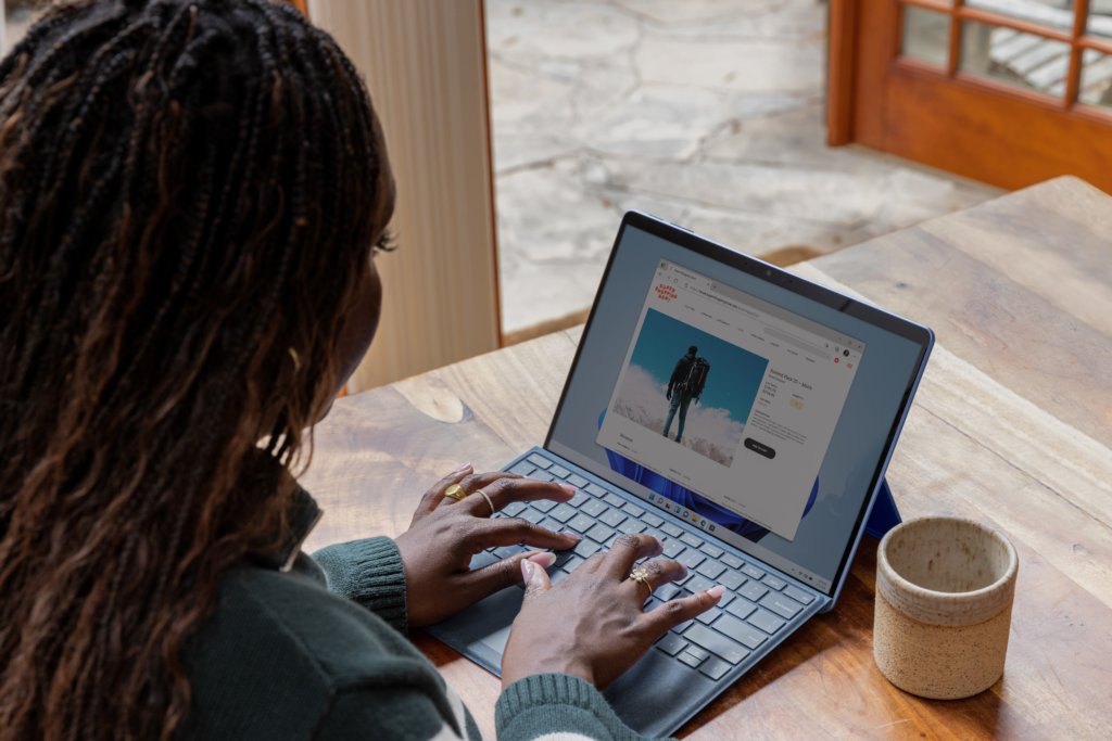 Woman working on computer