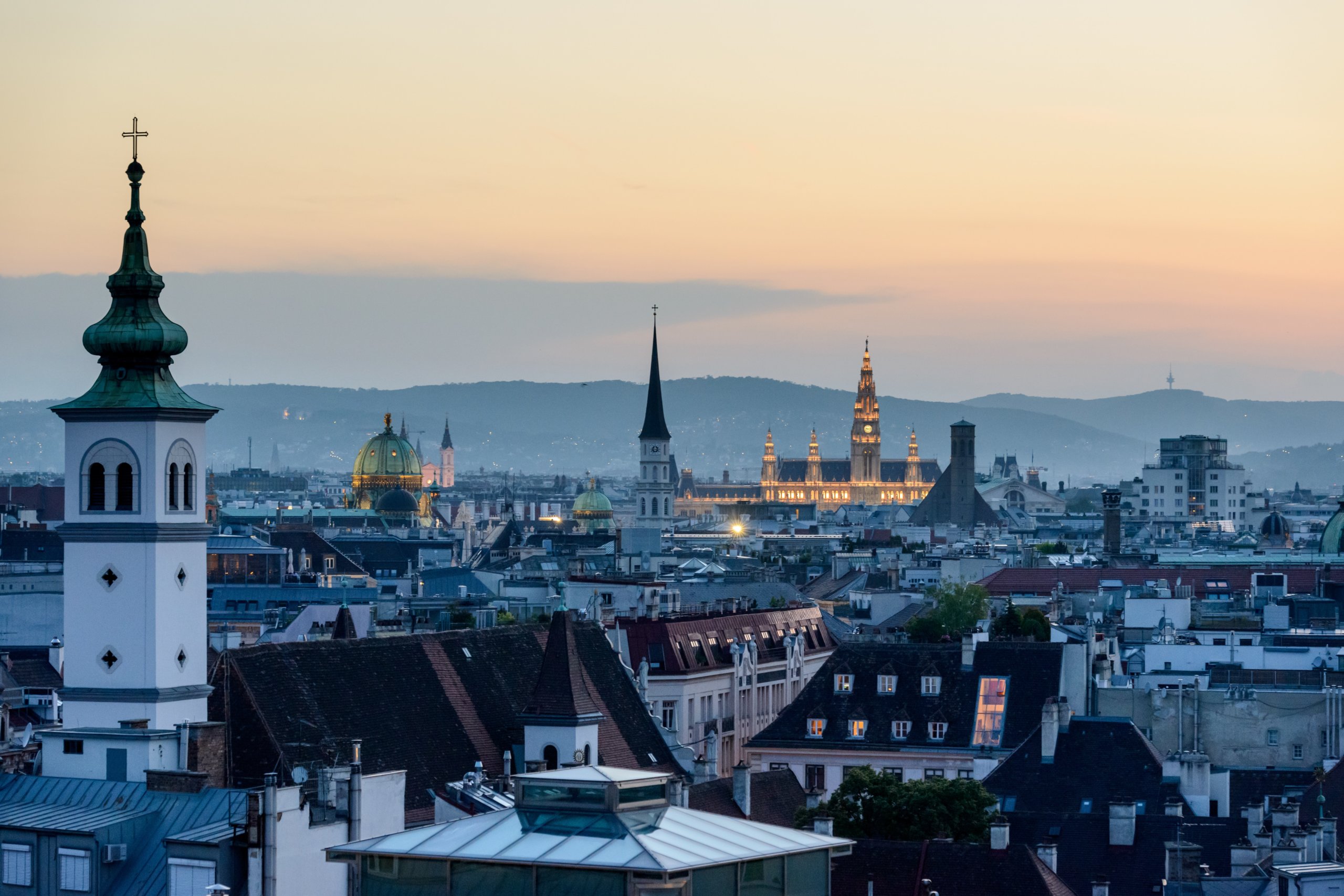 City of Vienna at dusk