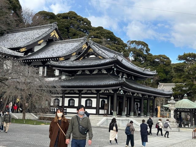 Black and white buddhist temple