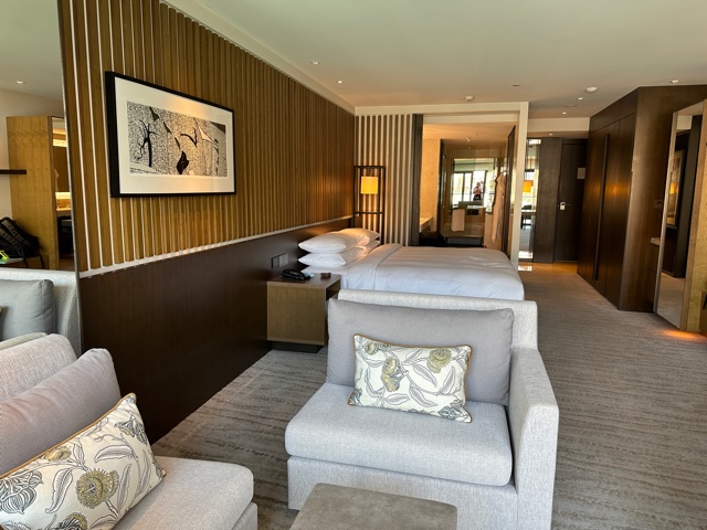 Hotel room with sitting area