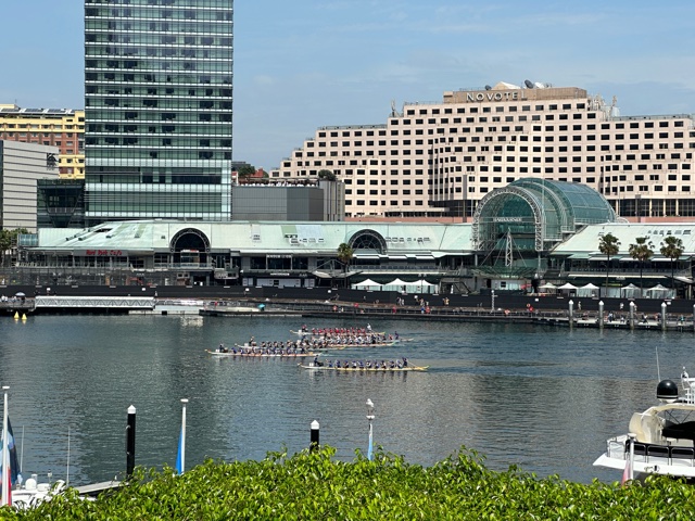 large skyscrapers near water