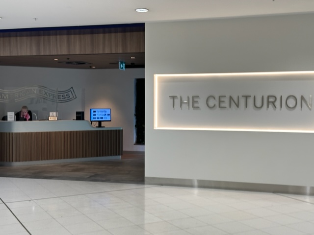 Entrance to airport lounge.