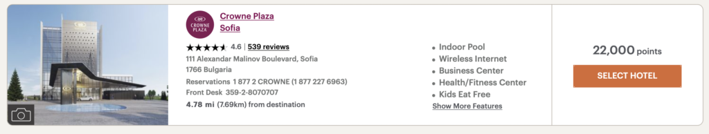 Screenshot Crown plaza hotel