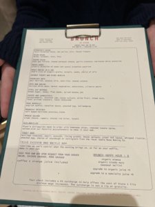 Piper at Seabird menu