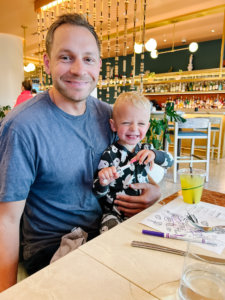 dad and son at Piper Breakfast Seabird Resort