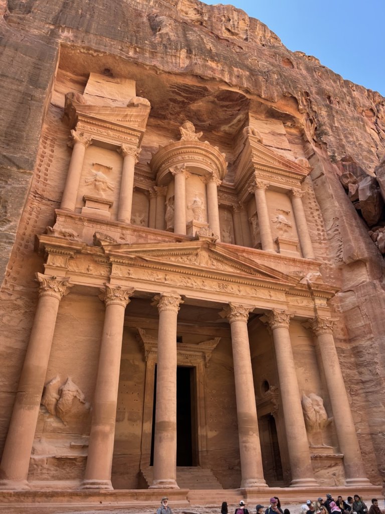 Old buildings in red rock
