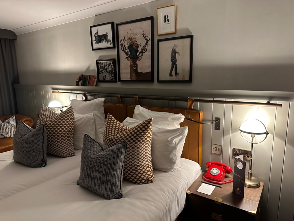 Hotel Bedroom with red phone