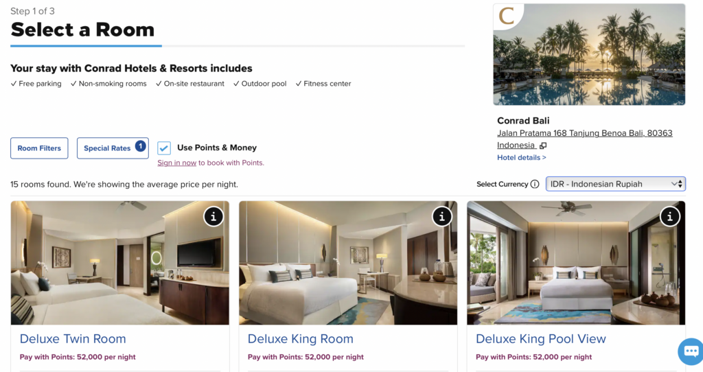 Screenshot Hilton Conrad Bali