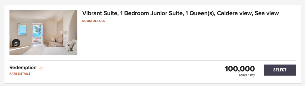 Screenshot of Mystique hotel cost