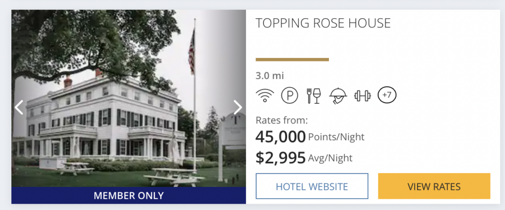 Screenshot of Hyatt hotel