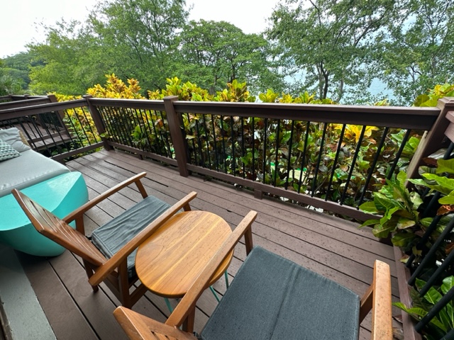 Outdoor patio of hotel
