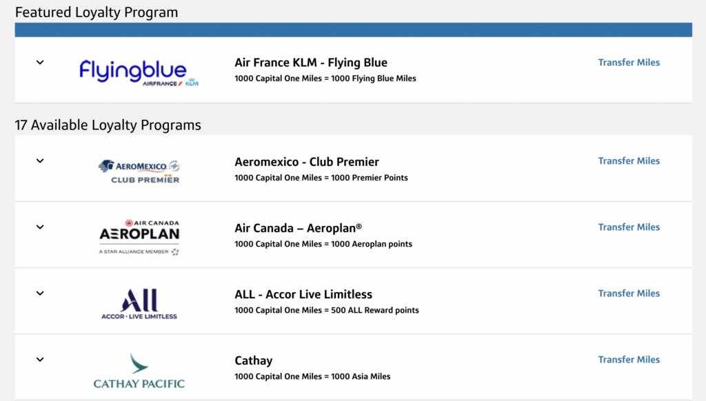 Screenshot Capital One partners