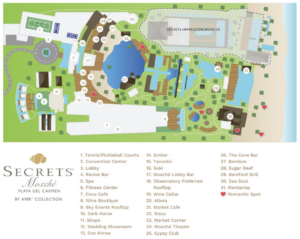Secrets Moxché resort map