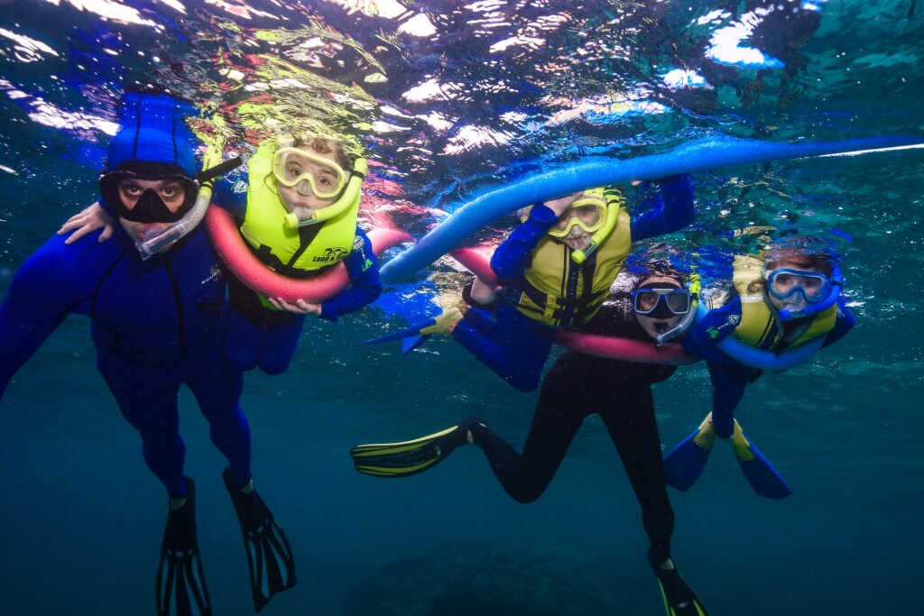 Snorkeling in the Great Barrier Reef in Port Douglas, 4th stop on our family trip to Hawaii and Australia