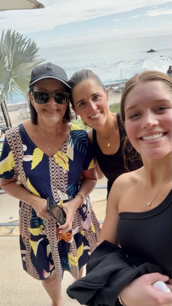 three woman at beach
