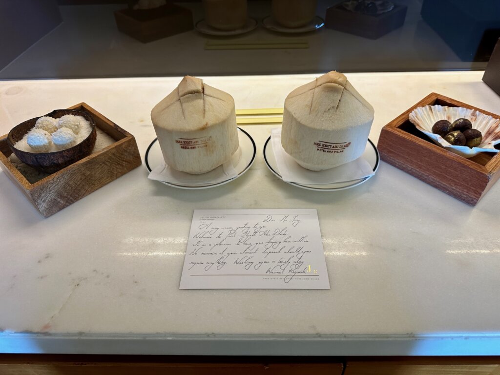 Coconut water and truffles