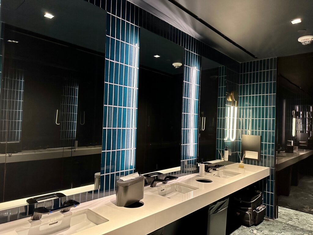 Bathroom in airport lounge